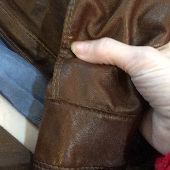 SOLD!! Gimos Soft Brown Italian Leather Jacket. - Picture 7 of 8